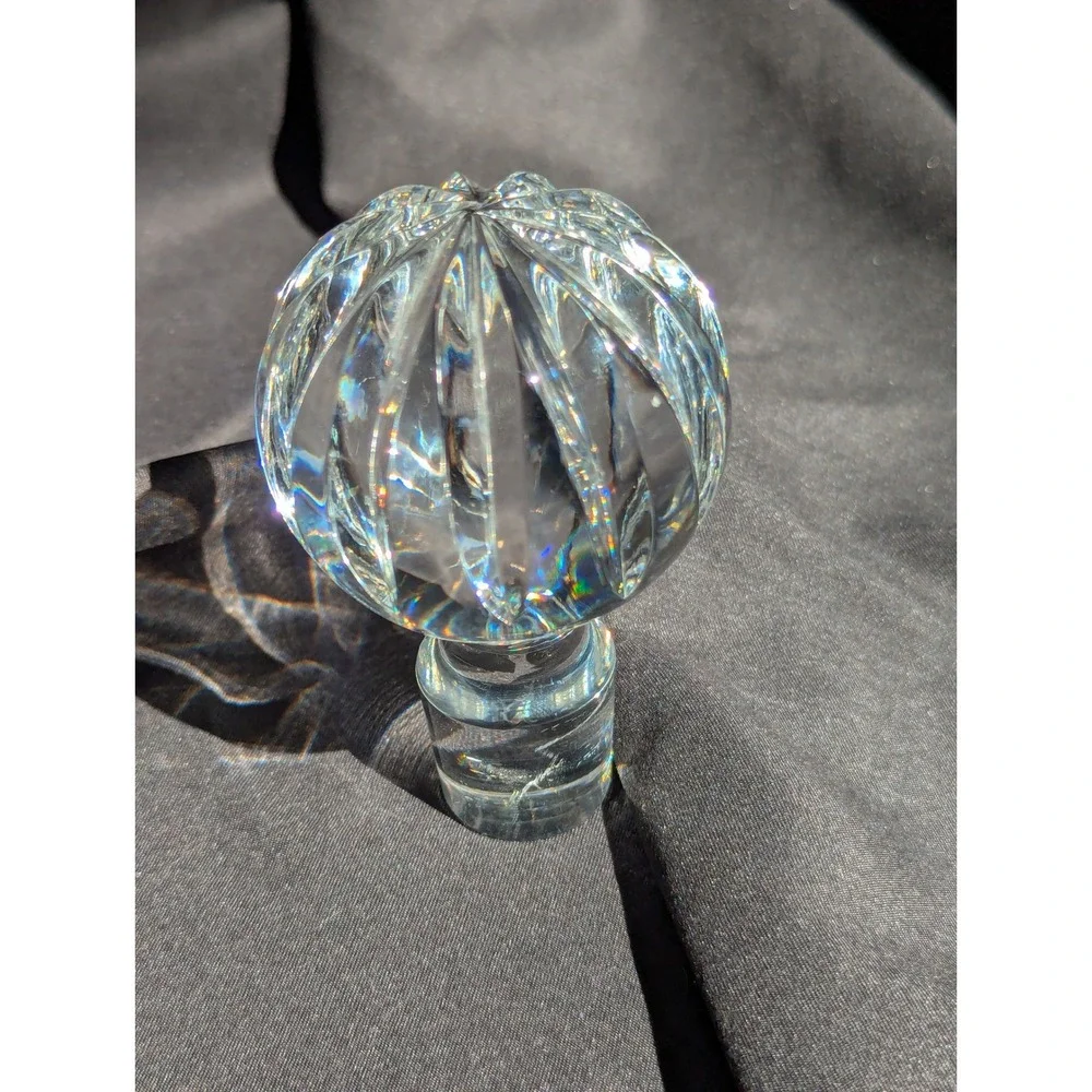 Vintage Crystal Decanter Stopper Clear Glass Replacement 3.5 Inch 17mm Base